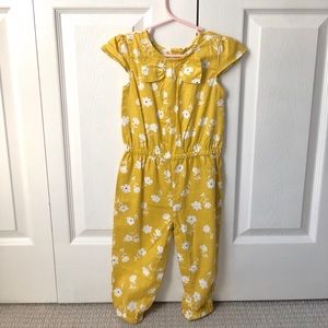 NWOT! Carters Yellow Floral Romper